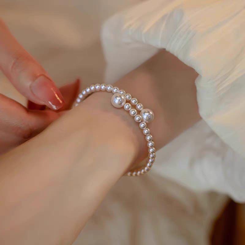 Silver Pearl Bracelet