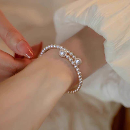 Silver Pearl Bracelet